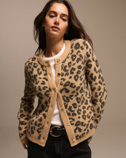 Leopard Crew Cardigan